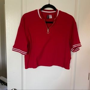 cute red crop top✨